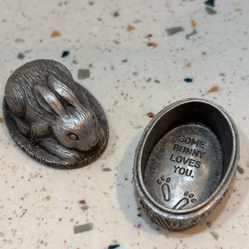 Silver Pewter Rabbit Trinket Box - Picture 6 of 7